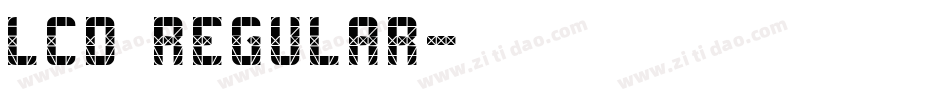 LCD Regular字体转换